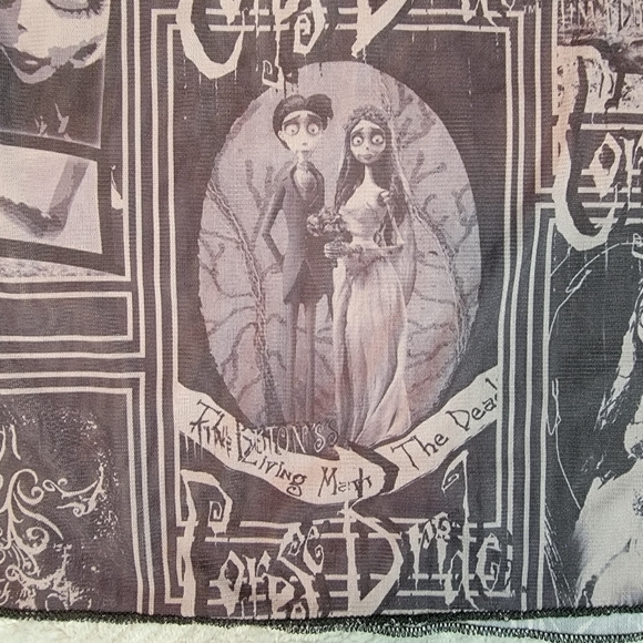 ROMWE Plus Our Corpse Bride Graphic All Over Print Split Thigh Skirt Size 1X - Picture 7 of 12